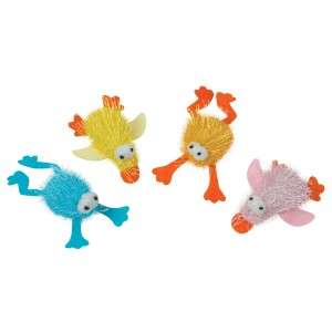 Zanies Shaggy Ducks & Frogs 2.5 Cat Toy  