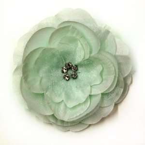   Rhinestone Fabric Flower Hat Hair Clip & Pin Brooch F10978 Beauty