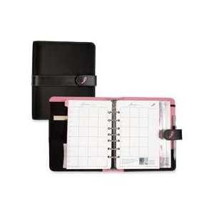   pages and monthly tabs, address/phone, note pad, business card holder