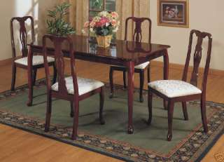 Cherry Dining Table Set Four Chairs Dinette Dining set  
