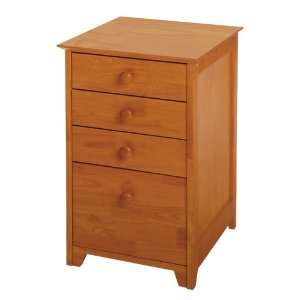  Winsome Wood File Cabinet with 4 Drawers, Honey