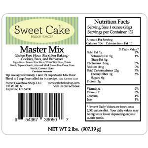 Sweet Cake Bake Shop Master Mix   Gluten Free Flour Blend for Baking
