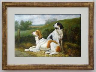 OIL PAINTINGTWO DOGS AT THE ROAD 24x36 (60X90CM), Date of Creation 
