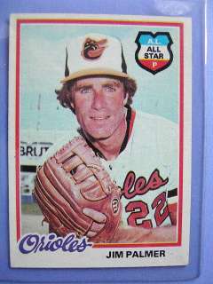 1978 TOPPS JIM PALMER Orioles Pitcher Card #160  