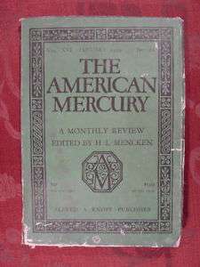 Amer Mercury January 1929 MARQUIS CHILDS HENRY PRINGLE  