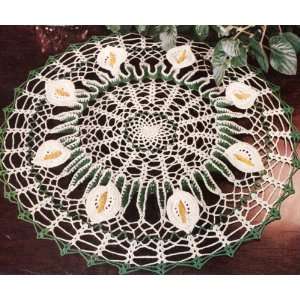 Vintage Crochet PATTERN to make   Calla Lily Doily Flower Motif. NOT a 