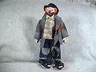 HOUSE OF LOYD CLOWN DOLL ON STAND, JUST FOR YOU,PORCELAIN HEAD, FEET 