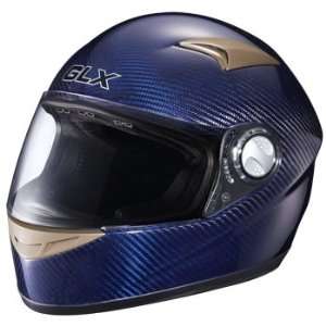   Snell Full Face Motorcycle Street Helmet Carbon Blue Large Automotive