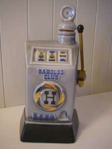   1968 Jim Beam Harolds Club Reno Slot Machine Decanter One Armed Bandit
