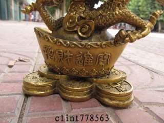 Imperial family Classic Collection Brass Lucky Dragon Statues  