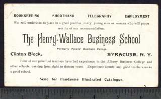 1904 NY State Fair Henry Wallace Syracuse College CARD  
