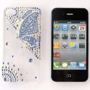   Rhinestone Butterfly Snap On Hard Case Cellphone Cover Cell Phones