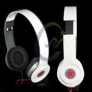   Stereo Headphones Earphone White Headset For DJ PSP  MP4 PC  