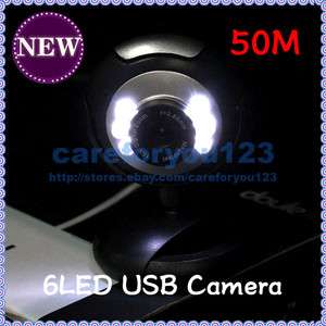   50M 6 Led USB Webcam Camera With Mic Microphone For Laptop PC Computer