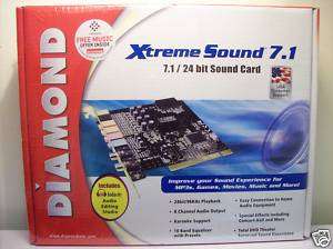 Diamond X treme Sound 7.1/24 bit Sound Card,New/Boxed  