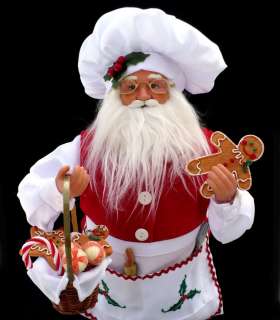   SANTA CLAUS FIGURE / HANDCRAFTED / KITCHEN & COOKING THEME  