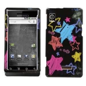 MOTOROLA A855 (Droid), Chalkboard Star Black Phone Protector Cover
