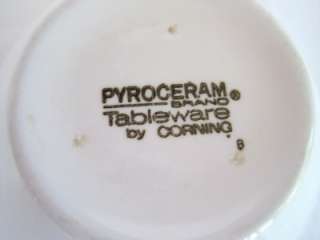 Vintage Corning Ware Pyrocerum Tableware Custard Cups  