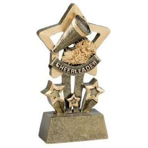  Cheerleading Trophies   4 1/2 inches Resin Cheer Award 