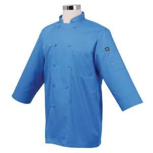  Chef Works JLCL BLU 3XL Basic 3/4 Sleeve Chef Coat, Blue 