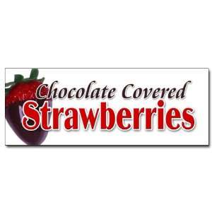  24 CHOCOLATE COVERED STRAWBERRIES DECAL sticker candy dipped 