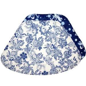   Blue Floral Wedge Shaped Placemat for Round Tables