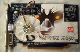 ATI Sapphire X1650 Video Card  Used  