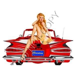  Scary Christine Car Pinup Girl Decal s79 Musical 