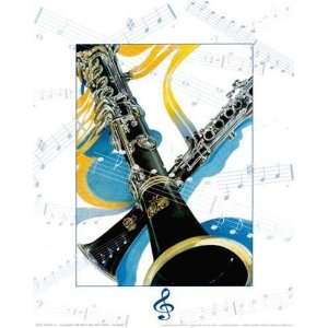 Clarinet A. Cromwell. 9.50 inches by 11.75 inches. Best Quality Art 