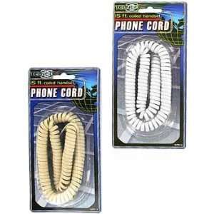  15 Foot Coiled Phone Cord Case Pack 72 Electronics