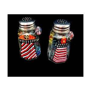 Lively Lighthouses Design   Hand Painted   Salt & Pepper Shakers 