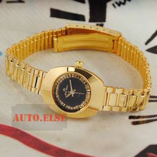   Stainless Steel Band Black Diamond Dial Luxury Quartz Wrist Watch