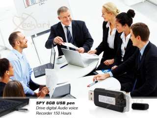 New Pro 8GB USB Digital SPY Audio Voice Recorder Dictaphone  Player 