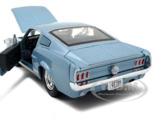 1967 FORD MUSTANG GT BLUE 124 DIECAST MODEL CAR  