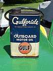 vintage gulf motor oil can outboard engine gas and oil