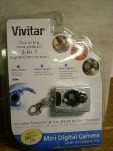 VIVITAR 3 IN 1 MINI DIGITAL CAMERA W ACCESSORY KIT STILL, VIDEO, WEB 