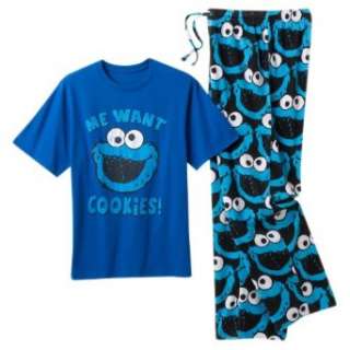  Cookie Monster Mens Cookie Monster Sleep Set Clothing