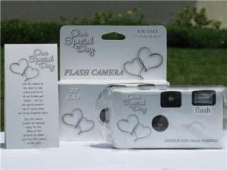 10 Happy Hearts Disposable Wedding Cameras, NEW  