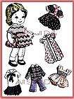 Vintage Pattern for 9 Cloth doll with Wardrobe No.1