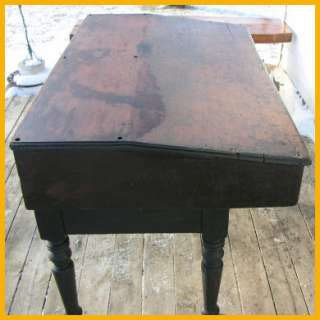 Antique Slant Top Drafting Table Desk Drawers c. 1800  