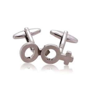  Male and Female sign Novelty silver Cufflinks Jewelry