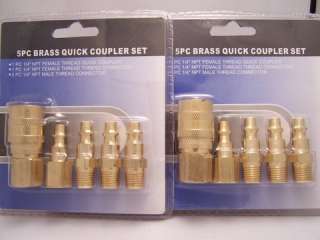 packages of 5 each air tool quick connectors couplers