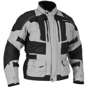   Textile Street Bike Racing Motorcycle Jacket   Black/Dark Grey / Small
