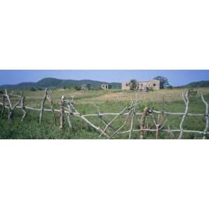  Wooden Fence in a Field, Kosi Bay, Kwazulu Natal, South 