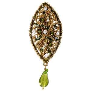 Designer Brooch Adorned with Enamel Work & Cubic Zirconia Stones