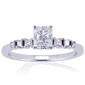   Diamond Engagement Ring 14K CUTEXCELLENT VVS2 E GIA Fascinating