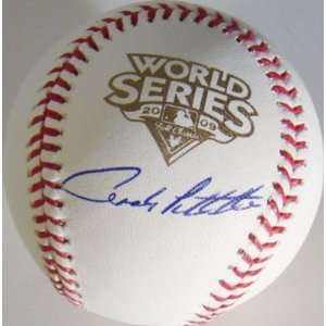 Andy Pettitte Signed Ball   09 W S Official   Autographed Baseballs