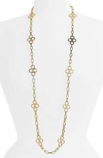 Tory Burch Large Clover Chain Necklace  