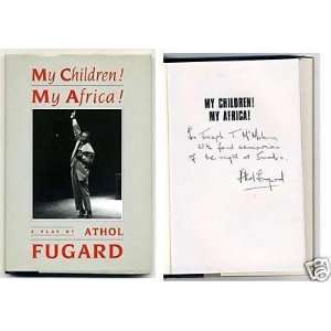 Athol Fugard My Children My Africa Signed Autograp Book   Sports 