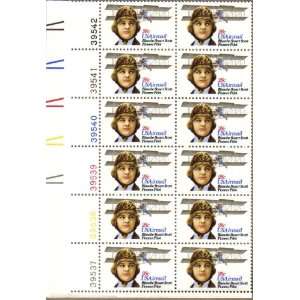 1980 BLANCHE STUART SCOTT #C99 Airmail Plate Block of 12 x 28 cents US 